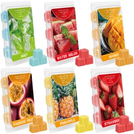 LA BELLEFÉE Scented Wax Melts, Soy Wax Cubes, 6-Pack, Mint, Watermelon, Strawberry, Mango, Passion Fruit, Pineapple