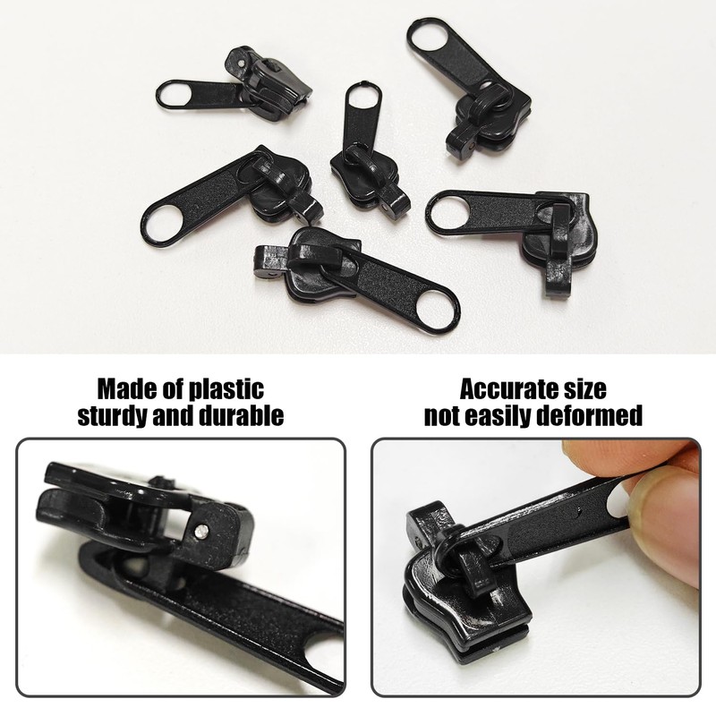 EPCDBBRT 12 Piece Replacement Zip Pullers, Zip Replacement Parts, Zip