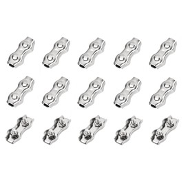 Wire Rope Clip,Cable Clamp,M3 Stainless Steel Duplex 2-Post Wire Rope Clamps(15Pcs)