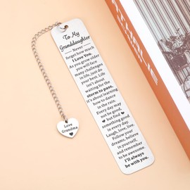 Granddaughter Gifts from Grandma and Grandpa, to My Granddaughter Bookmark Gifts, Christmas Stocking Stuffers for Granddaughter Grandchildren, Granddaughters Birthday Valentines Graduation Gifts