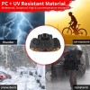 printerera USB Rechargeable LED Bike Light Set Headlight Taillight Caution