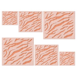 Stencil Stop Tiger Stripes Stencil - Reusable for DIY Projects, Painting, Drawing, Crafts - 14 Mil Mylar Plastic (6 Pack (2", 3", and 4", 2 Each))