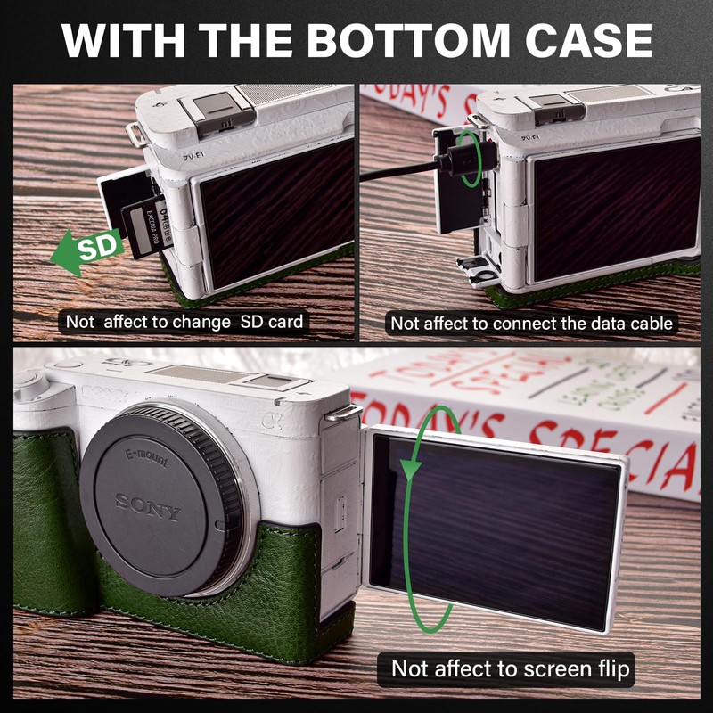 MUZIRI KINOKOO Sony ZV-E1 Case - Genuine Genuine Leather Half