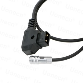 Uonecn Power Cable for Blackmagic Pocket Cinema Camera 4K and Gold Mount V-Mount Battery Cable BMPCC 4K Weipu 2-Pin Female to DTap 50cm