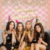 Pink Gold Happy Birthday Backdrop Diamond Sparkle Women Sweet Birthday