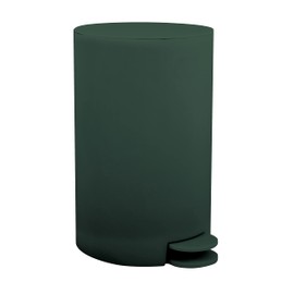 MSV Osaki Cosmetic Bin, Pedal Bin, 3 Litres, with Removable Inner Bucket, Dark Green