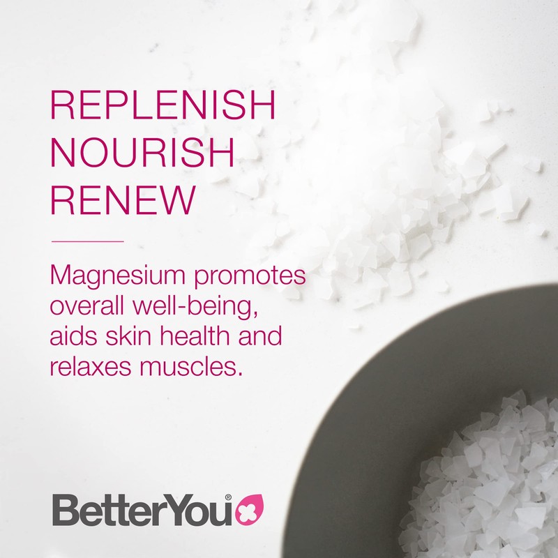 BetterYou Magnesium Relax Bath Flakes, Blend of Pure Zechstein Magnesium