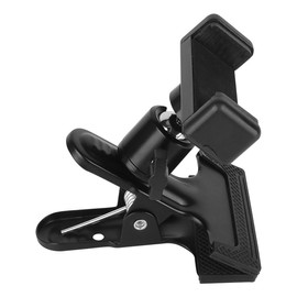 Namvo Guitar Headphone Holder, Free Angle Adjustable, Phone Stand Clamp, Horizontal and Vertical Mounted, Multifunctional Universal Guitar Head Clip for Bass Ukulele (Black)