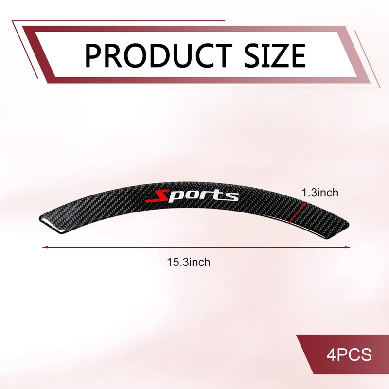 Opuweiy Car Fender Protector, 2PCS Carbon Fiber Wheel Arch Protective