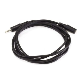 Monoprice 6ft 3.5mm Stereo Plug/Jack M/F Cable - Black