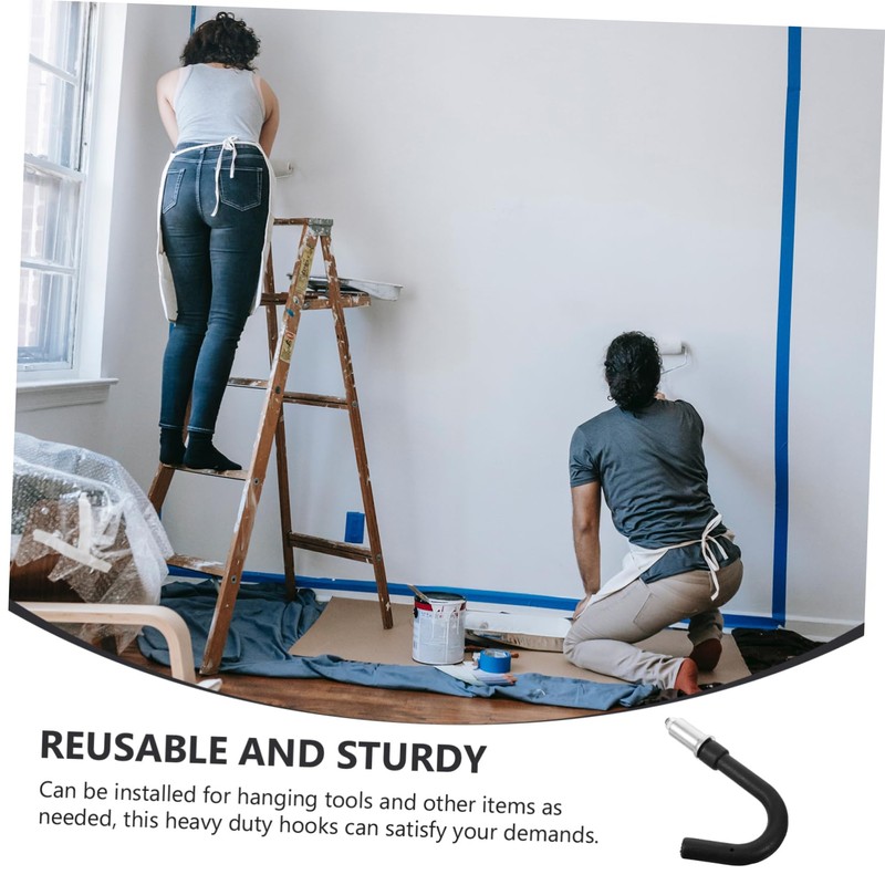 MUCKLILY Heavy Duty Ladder Hooks 2 Pieces Stabilizing Hooks for