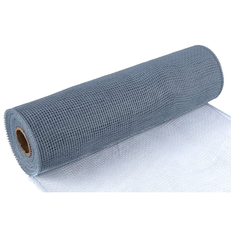 Poly Hessian Decorative Mesh 90 x 30 Feet Silver