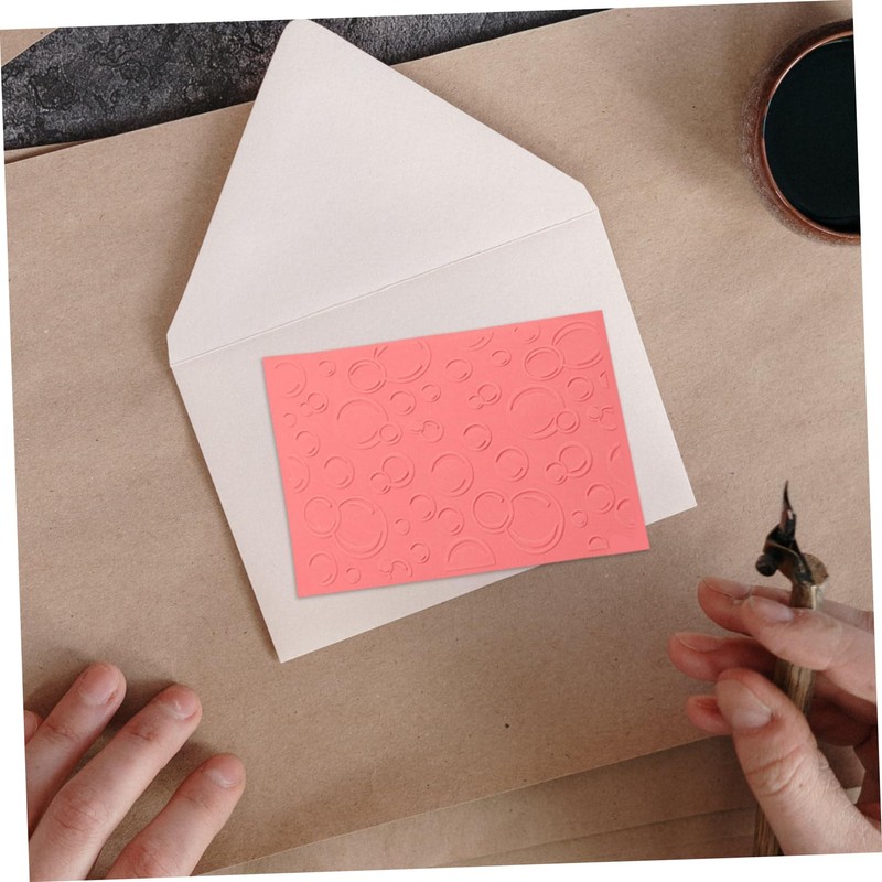 TEHAUX 2pcs Card Making Embossing Templates Stencil Folders Plastic Embossing