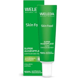 WELEDA Bio Skin Food Super Eye Care - Natural Cosmetics Eye Cream with Caffeine, Hyaluronic Acid & Phytosqualane Reduces Dark Circles/Puffiness & Moisturises Tired Eyes (Vegan, 12 ml)