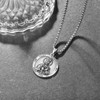 ADMETUS St Nicholas Medal Sterling Silver Saint Nicholas Necklace for