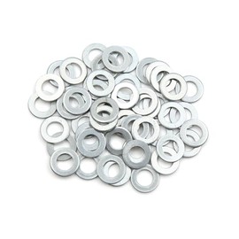 TUCKBOLD 50pcs Engine Oil Crush Washers Drain Plug Gaskets 10mm ID. 18mm OD. for Car Automotive Parts