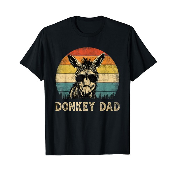 Vintage Donkey Dad Donkey Lovers Daddy Father's Day T-Shirt