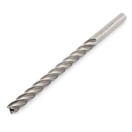 Sourcingmap 150mm Long 8mm Cutting Dia HSS-SL Straight Shank 4 Flutes End Mill