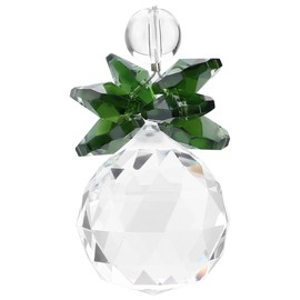 Crystal Suncatcher Hanging Pendant Angel Handmade Ornament Wedding Decor Rainbow Maker Prisms Pendant Feng Shu X'Mas Decor 1 PCS (Green)