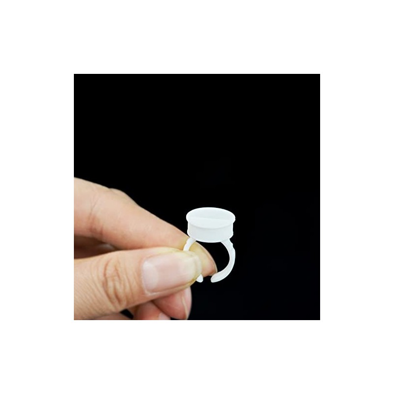 YANTAISIYU 100 piezas de anillos de pegamento para pestaas, vasos