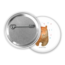 Mr. & Mrs. Panda 50 mm Button Bear Party Gift Birthday Gift Pin Teddy Bear Pin, Funny, Good Mood, Teddy