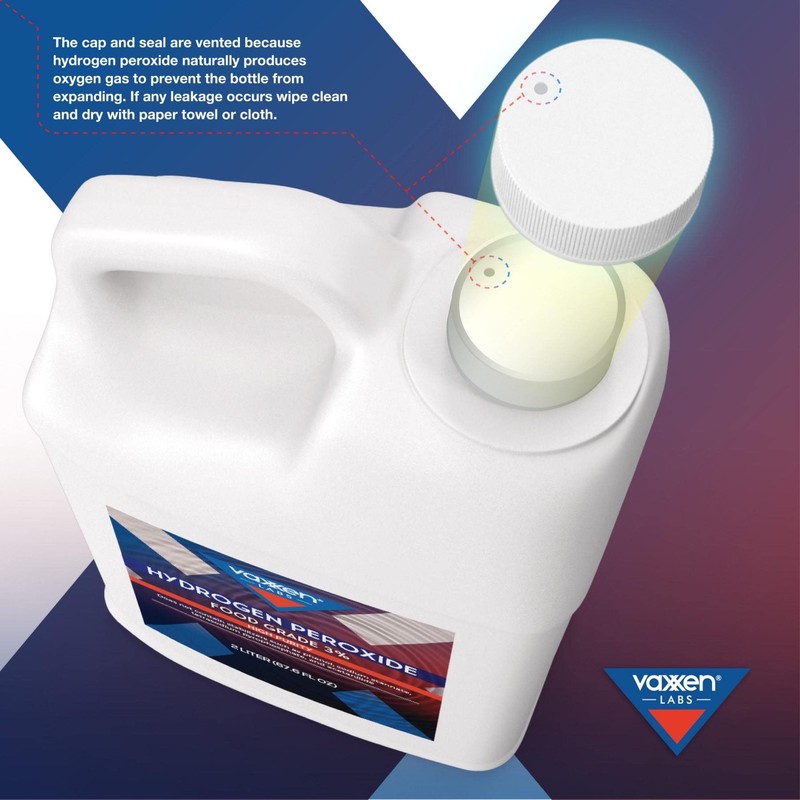 Vaxxen Labs Food Grade 3% Hydrogen Peroxide (2 Liter /