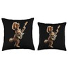 Poodle Guitar Throw Pillow