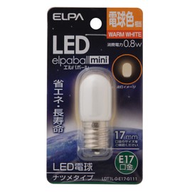 エルパ(ELPA) LEDナツメ形E17 電球色 屋内用 省エネタイプ LDT1L-G-E17-G111