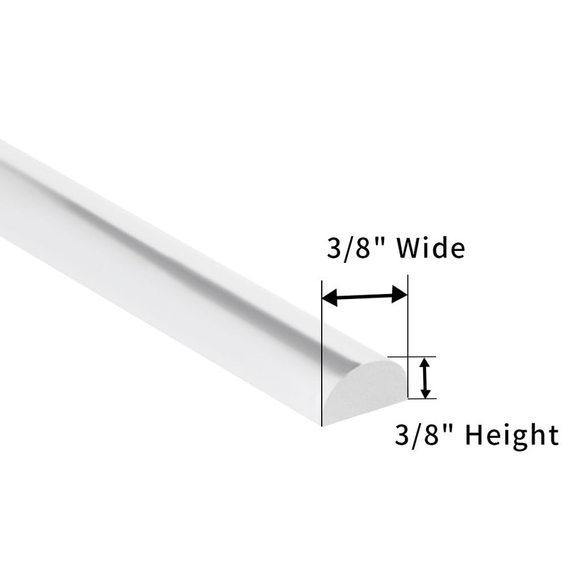 Dalrun Clear Acrylic Shower Threshold 3/8" X 3/8" (WxL) for