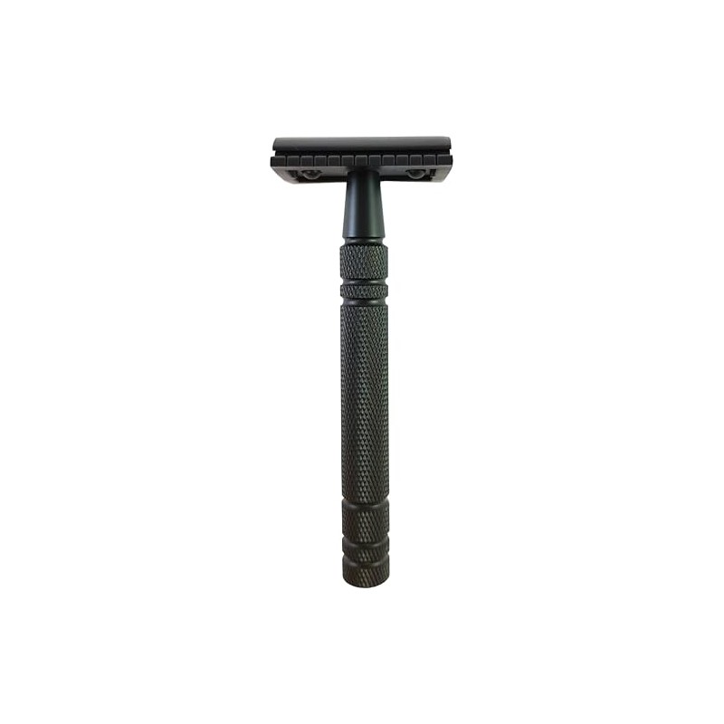 Hans Baier Exclusive Safety Razor Set Metal Black with 10