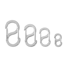 Tabanzhe Double Opening Lobster Clasp Set-4PCS Necklace Clasps Bracelet Connectors Chain Shortener Clasps DIY Jewelry Charms for Jewelry Making Repairing(Silver)