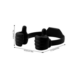 Jagowa 2PCS Thumbs Up Cell Phone Stands Adjustable Portable Smartphone Mount Lazy Phone Holder Novelty Thumbs (Black, Red)