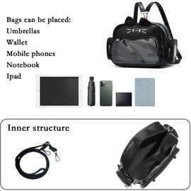 Lifelix Kawaii Ita Bag Y2k Ita Backpack Cute Japanese School Bag Anime Shoulder Crossbody for Girls (Black)