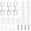 BokWin 48 Sets Wire Shelf Back Wall Clip,White Wire Shelf