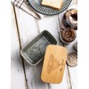 YHOJOY Ceramic Butter Dish with Lid, Covered Butter Dish for