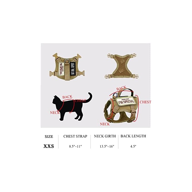 Arnés táctico para gatos para caminar a prueba de escapes,