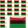 12/25/50 pieces small rectangle African American flag lapel pin for