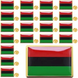 12/25/50 pieces small rectangle African American flag lapel pin for Clothes Suit jacket Backpack Hat badge bulk (100)