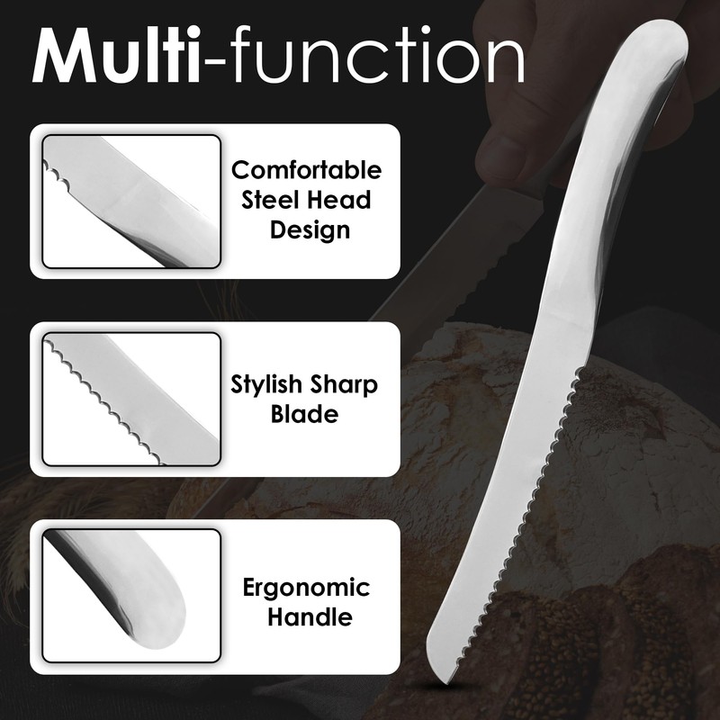 US Office Elements Stainless Steel Bread Knife – Best Bread