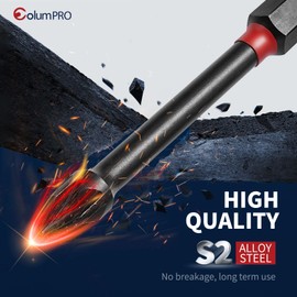 ColumPRO 12PCS PH2 & PZ2 Magnetic Impact Driver Bits Set, 8PZ2 + 2PH2 Screwdriver Bit Sets for Daily Screwdriving Needed with 150 mm + 100 mm Extension Bit Holders