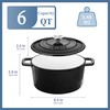 Velaze 6 QT Enameled Cast Iron Dutch Oven, Dual Handles