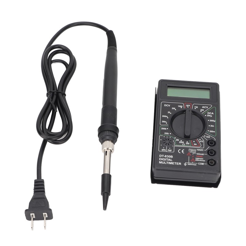 Soldering Iron Multimeter Kit 80W Digital Adjustable Temperature Electronics Welding