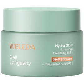WELEDA Cell Longevity Hydra Glow Luminous Cleansing Balm - Facial Cleansing Balm with [NAD+ ] Booster & Hyaluronic Acid Cleanses the Skin and Moisturises (Natural Cosmetics, Vegan, 80 g)