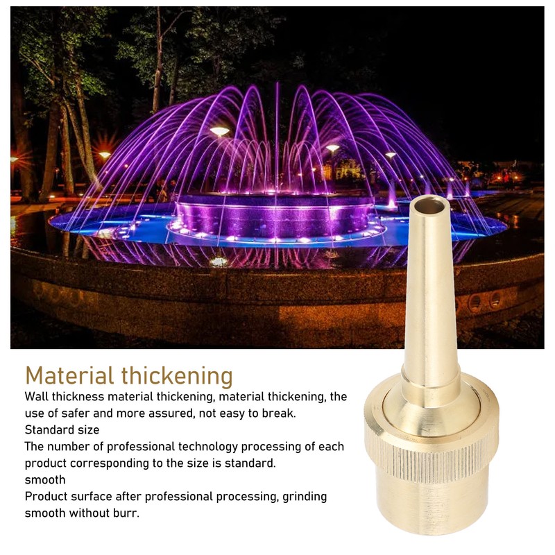 Brass Direct Fountain Nozzle Female Screw Connection Spherical Joint Adjustable