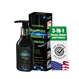 Metal Polish and Cleaner Cream Forsilverware Copper Brass and Brasso Tarnish Remover Jewelry Sterling Silver Chrome Aluminum Stainless Steel Scratch Composition Easily Restores and Protects