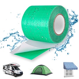 Lechin Truck Tarpaulin Repair Kit, 5.7 cm x 10 m Tent Repair Kit, Professional Repair Tape, Waterproof, PE Textile Tape for Trucks, Tarpaulin, Awning Tent, Green