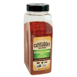 Cattlemen's Chili Lime Rub, 22.75 oz - One 22.75 Ounce Container of Chili and Lime Rub Made of Sea Salt, Chili Pepper, Garlic, and Lime Juice Perfect for Seafood, Pork, and Chicken