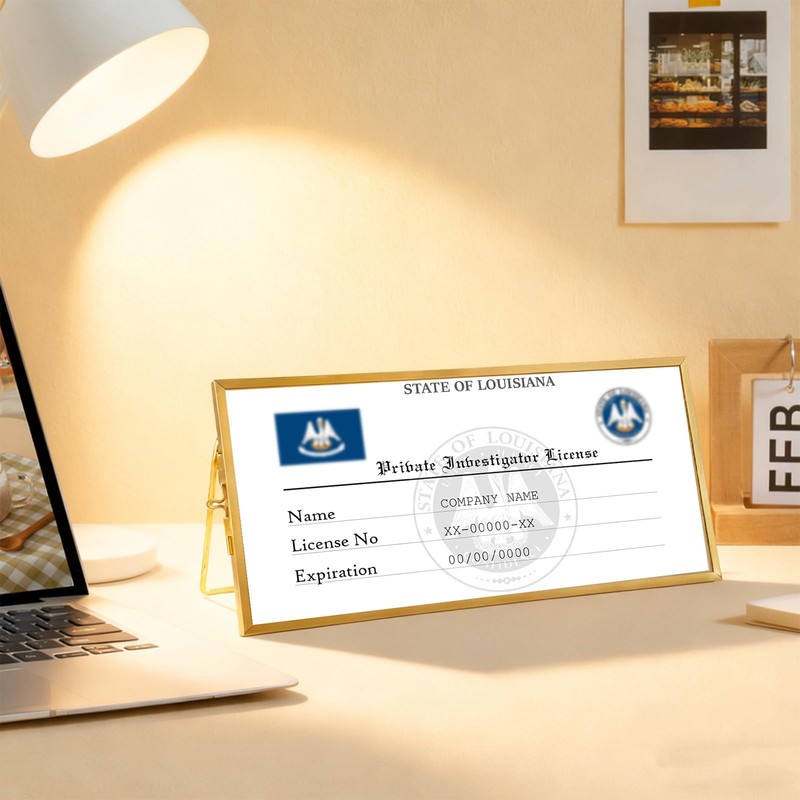 Himitimi Business License Frame Gold Brass Certificate Display Frame Double