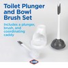 Clorox Toilet Plunger and Bowl Brush Combo with Caddy, 6.75