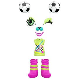 Mattel Lotta Looks Soccer Star Mood Pack with 8 to 9 Plug and Play Pieces in a Playful Sports Theme